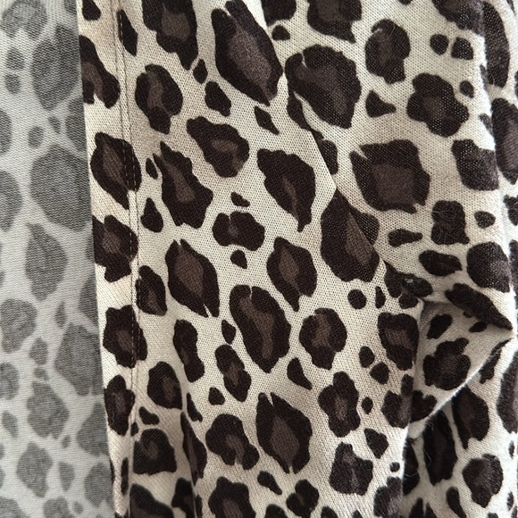 Criss Cross Brown Leopard Animal Print Open Cardigan Small/Medium - Picture 2 of 7